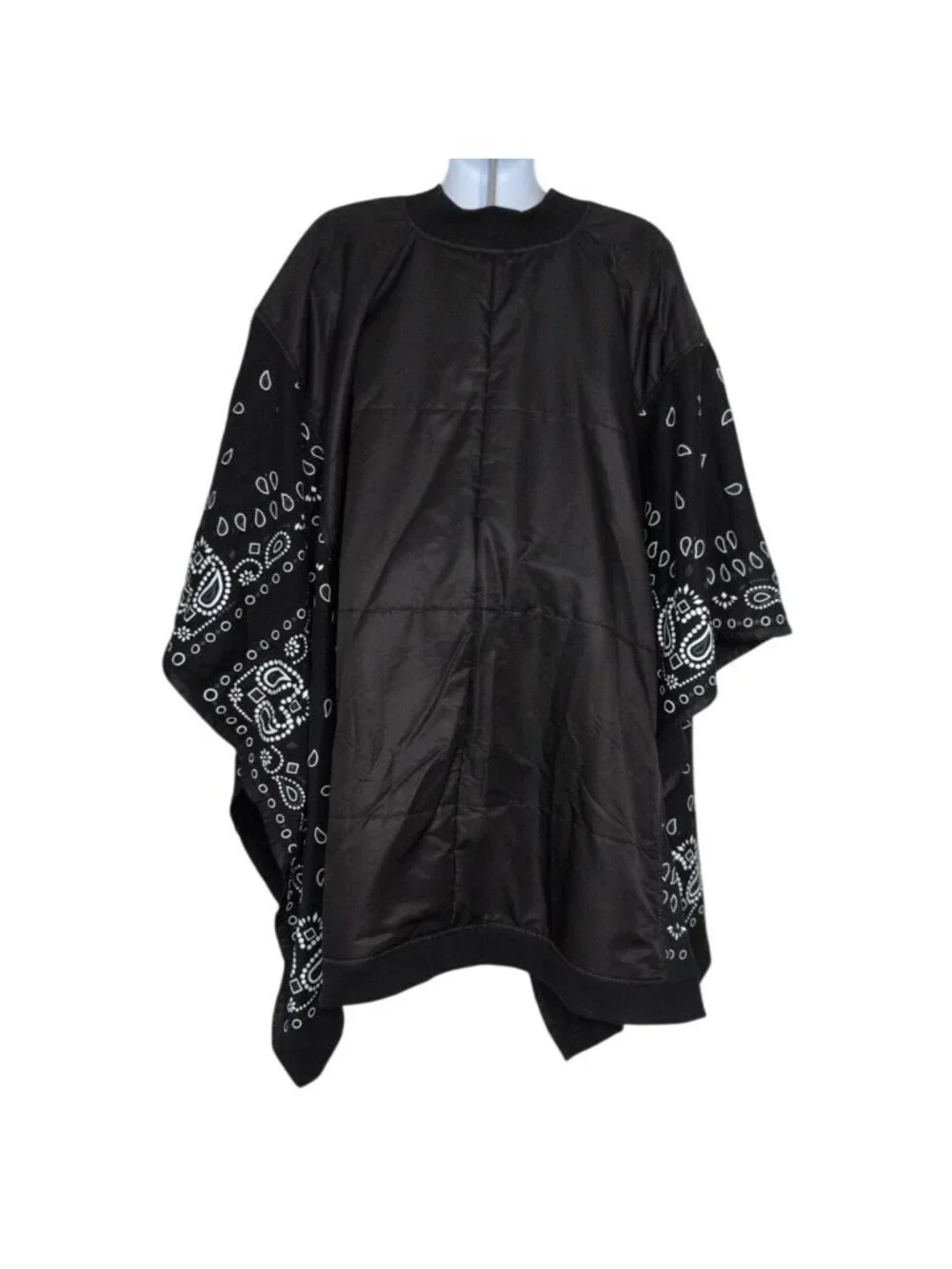 Jonny Cota Bandana Mountain Poncho Adult One Size Black Kimono Full Zip NEW